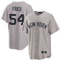Odoa NY.Yankees #54 Max Fried Player Gray Game Home Stitched Jerseys