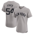 Odoa NY.Yankees #54 Max Fried Player Gray Limited Elite Home Stitched Jerseys