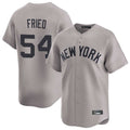 Odoa NY.Yankees #54 Max Fried Player Gray Limited Home Stitched Jerseys