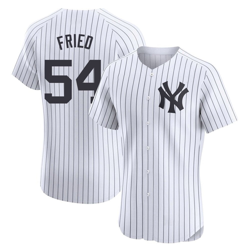 Odoa NY.Yankees #54 Max Fried Player White Limited Elite Home Stitched Jerseys