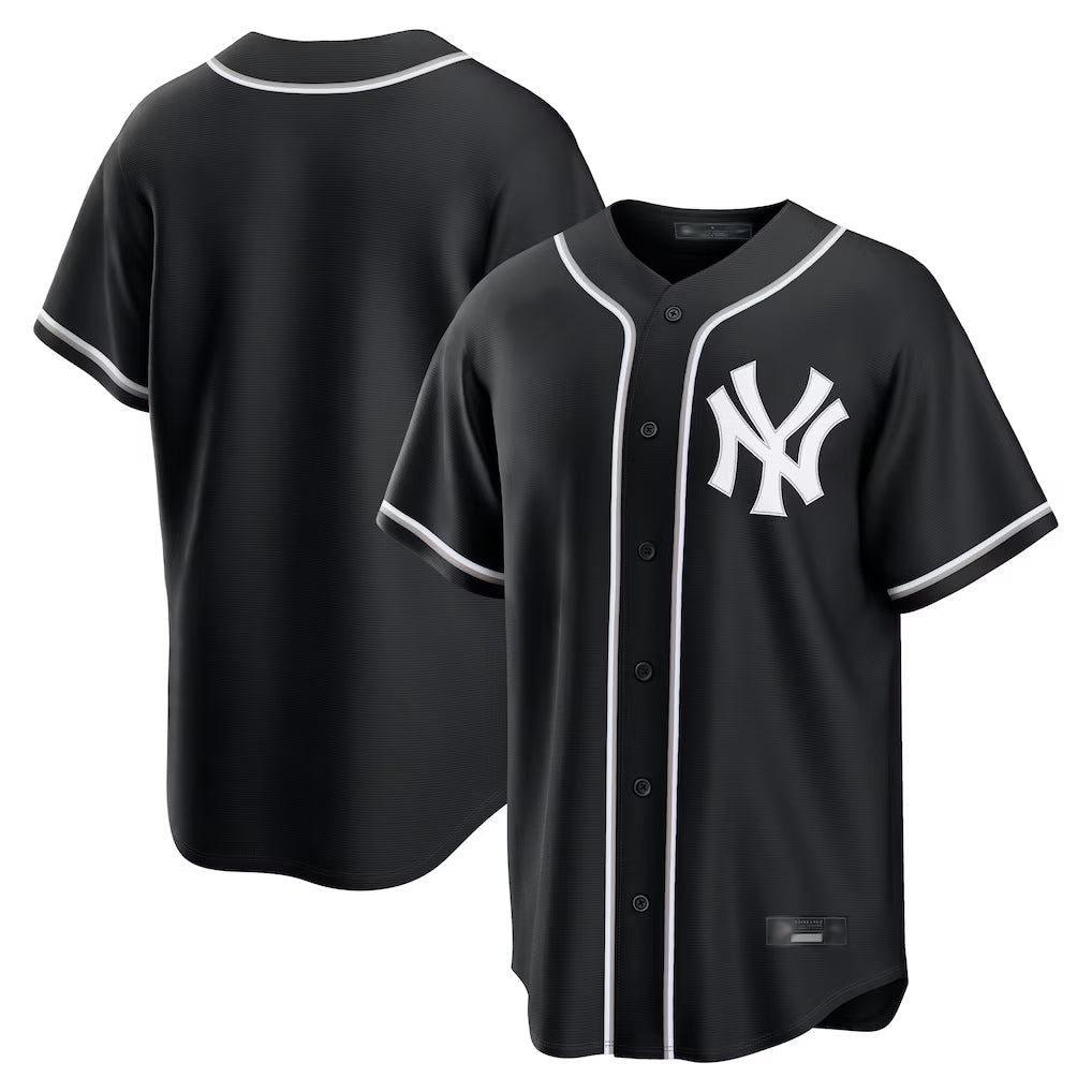 Odoa NY.Yankees Blank Player Black Out Game Home Stitched Jerseys