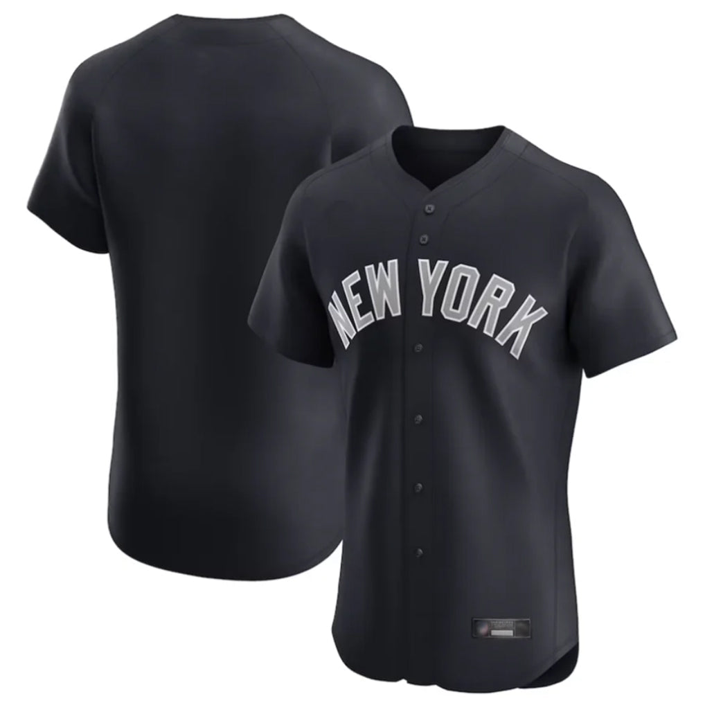 Odoa NY.Yankees Blank Player Navy Home Replica Elite Stitched Jerseys