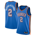Odoa OC.Thunder #2 Shai Gilgeous-Alexander Blue Badge Swingman Replica Stitched Jerseys- Icon Edition