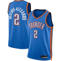Odoa OC.Thunder #2 Shai Gilgeous-Alexander Blue Swingman Stitched Jerseys - Icon Edition