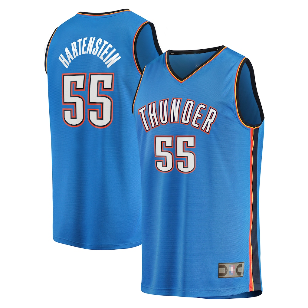 Odoa OC.Thunder #55 Isaiah Hartenstein Blue Fast Break Replica Player Stitched Jerseys - Icon Edition