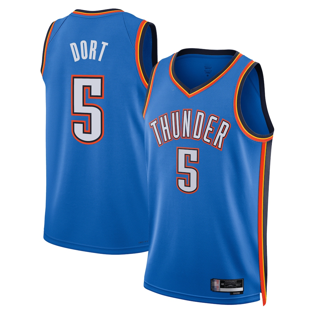 Odoa OC.Thunder #5 Luguentz Dort Blue Swingman Stitched Jerseys - Icon Edition