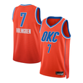 Odoa OC.Thunder #7 Chet Holmgren Orange Swingman Stitched Jerseys - Statement Edition