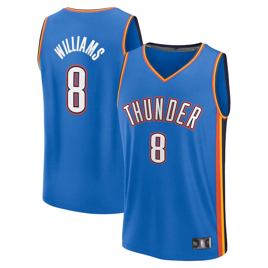 Odoa OC.Thunder #8 Jalen Williams Blue Fast Break Replica Player Stitched Jerseys - Icon Edition
