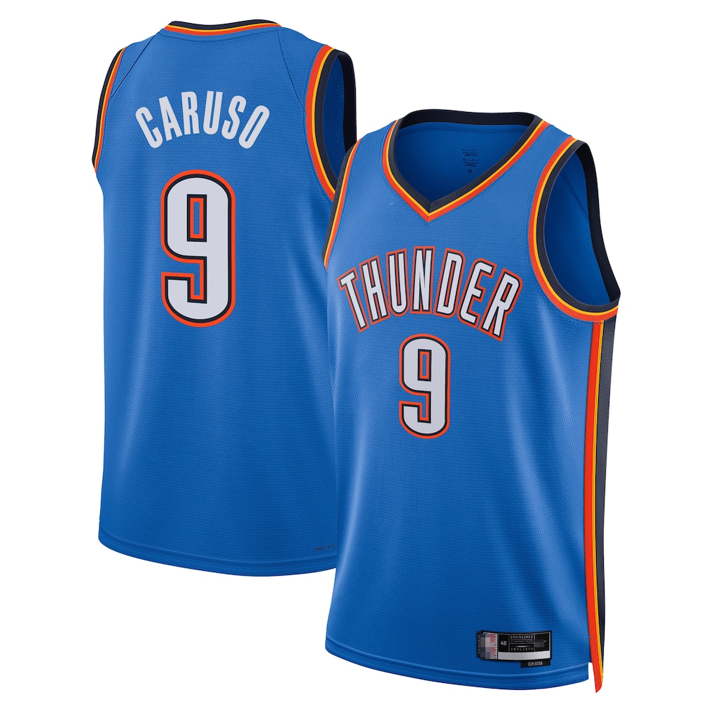 Odoa OC.Thunder #9 Alex Caruso Blue Swingman Stitched Jerseys- Icon Edition