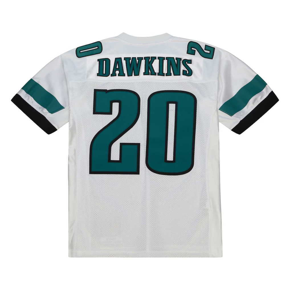 Odoa P.Eagles 1996 #20 Brian Dawkins Mitchell & Ness White Authentic Throwback Retired Player Stitched Puhic Jersey