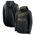 Odoa P.Eagles Black Salute to Service Hoodies Limited Game Blank Player Stitched Jerseys