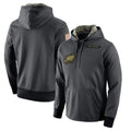 Odoa P.Eagles Gray Pullover Hoodies Home Game Blank Player Stitched Jerseys