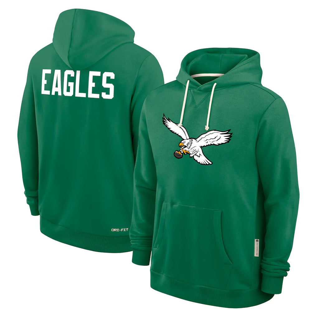 Odoa P.Eagles Green Pullover Hoodies Home Game Blank Player Stitched Jerseys