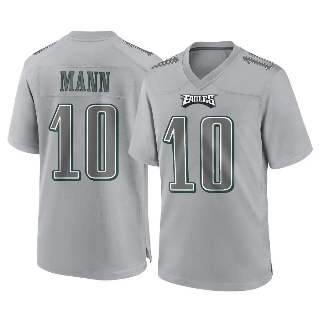 Odoa P.Eagles #10 Braden Mann Player Gray Atmosphere Fashion Home Game Stitched Jerseys