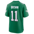 Odoa P.Eagles #11 A.J. Brown Green Alternate Game Player Jersey Stitched American Stitched Jersey