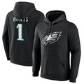 Odoa P.Eagles #1 Jalen Hurts Player Black Military Hoodie Game Stitched Jerseys