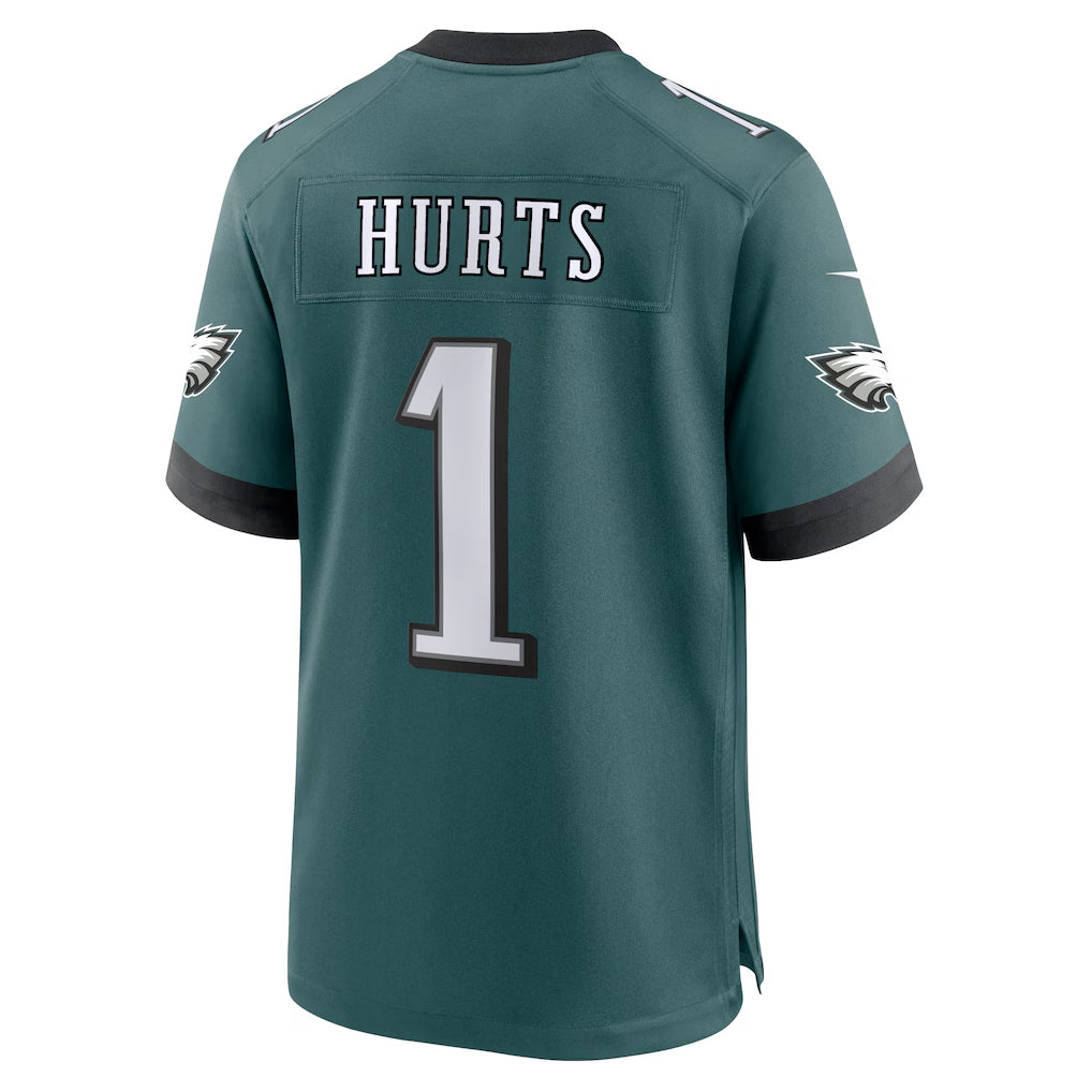 Odoa P.Eagles #1 Jalen Hurts Player Midnight Green Home Game Stitched Jerseys