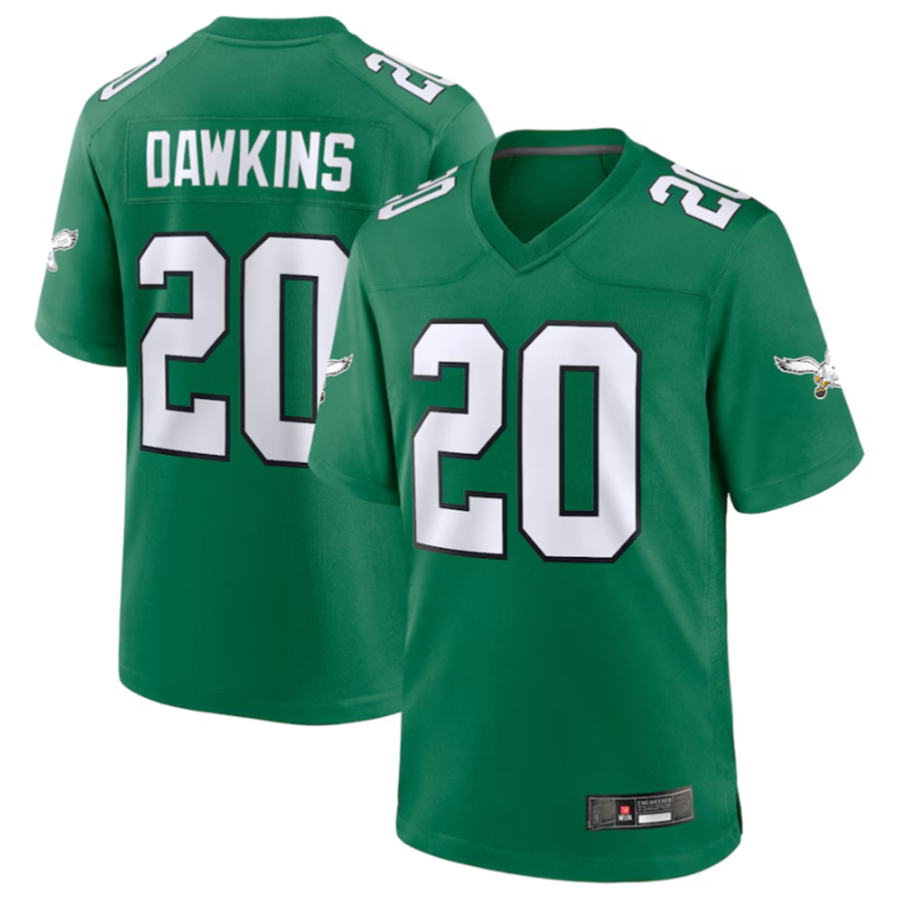 Odoa P.Eagles #20 Brian Dawkins Green Alternate Retired Player Game Stitched American Stitched Jerseys