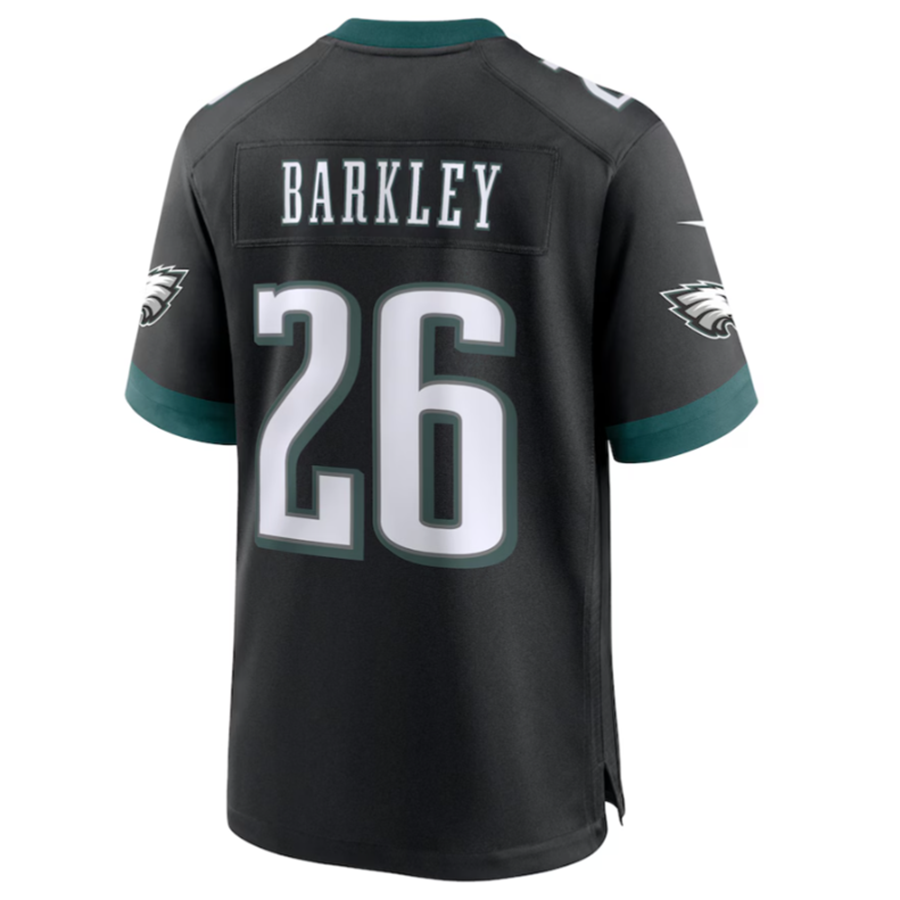 Odoa P.Eagles #26 Saquon Barkley Black Alternate Game Jersey Stitched American Stitched Jersey
