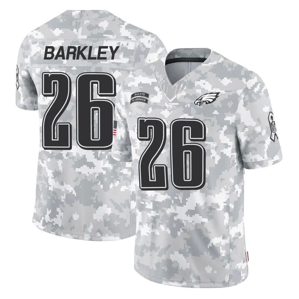 Odoa P.Eagles #26 Saquon Barkley Player Arctic Camo Salute to Service Limited Game Stitched Jerseys