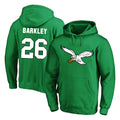 Odoa P.Eagles #26 Saquon Barkley Player Green Pullover Hoodies Home Game Stitched Jerseys