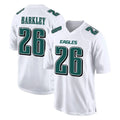 Odoa P.Eagles #26 Saquon Barkley Player White Tundra Fashion Home Game Stitched Jerseys