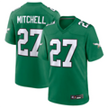 Odoa P.Eagles #27 Quinyon Mitchell Player Kelly Green Replica Game Stitched Jerseys