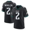 Odoa P.Eagles #2 Riq Woolen Player Black Game Home Stitched Jerseys