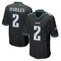 Odoa P.Eagles #2 Riq Woolen Player Black Home Game Stitched Jerseys