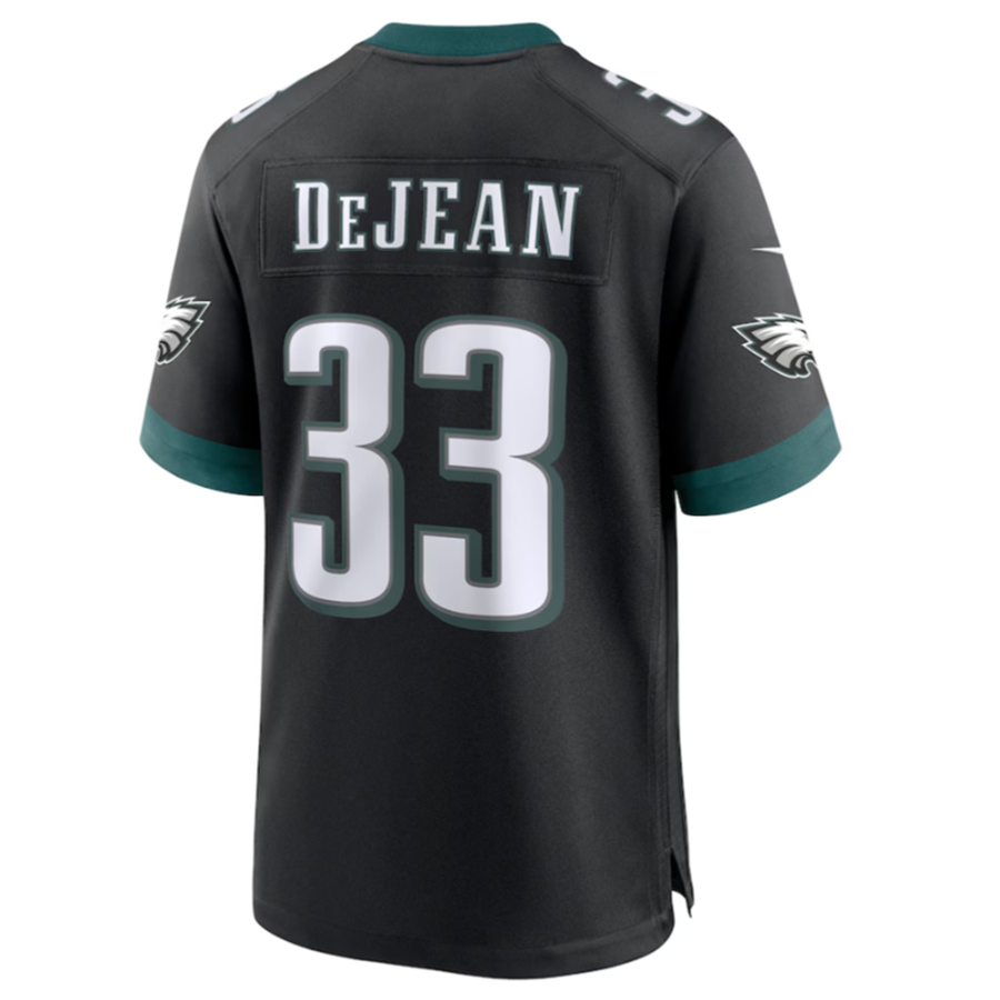 Odoa P.Eagles #33 Cooper DeJean Black 2024 Draft Alternate Player Game Jersey Stitched American Stitched Jersey