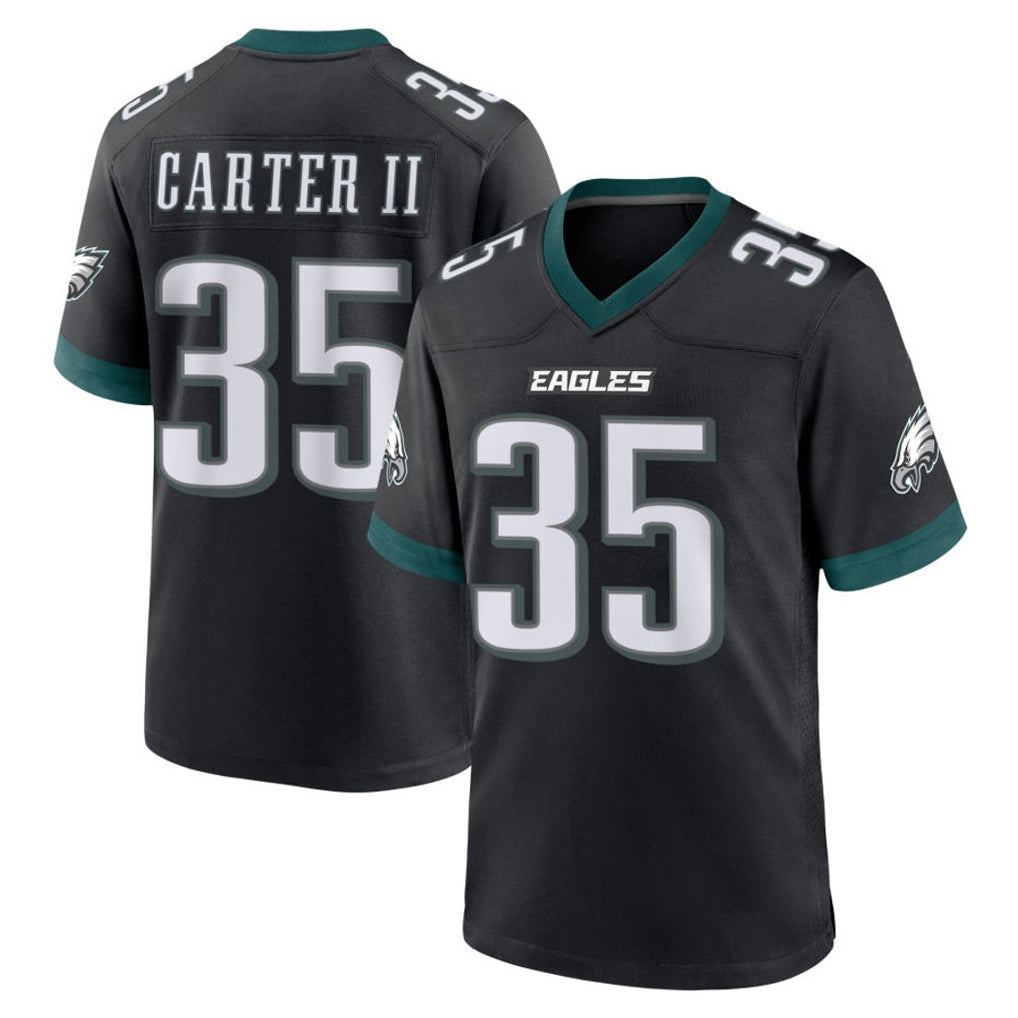 Odoa P.Eagles #35 Michael Carter II Player Black Game Home Stitched Jerseys
