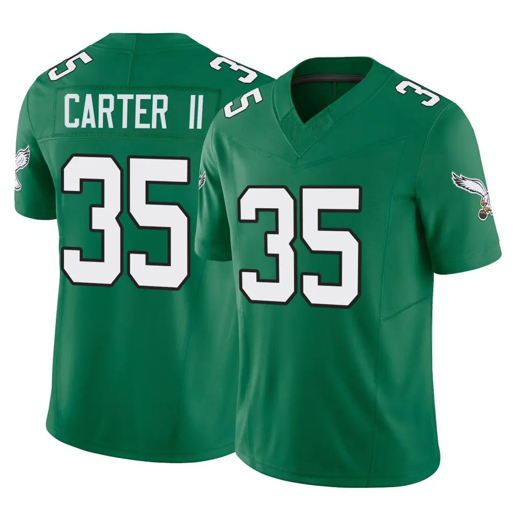 Odoa P.Eagles #35 Michael Carter II Player Green Kelly Alternate Vapor F.U.S.E. Home Game Stitched Jerseys