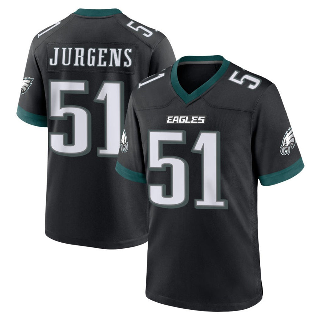 Odoa P.Eagles #51 Cam Jurgens Player Black Game Home Stitched Jerseys