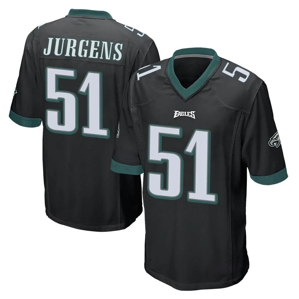 Odoa P.Eagles #51 Cam Jurgens Player Black Home Game Stitched Jerseys