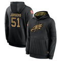 Odoa P.Eagles #51 Cam Jurgens Player Black Salute to Service Hoodies Limited Game Stitched Jerseys
