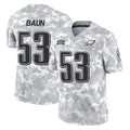 Odoa P.Eagles #53 Zack Baun Player Arctic Camo Salute to Service Limited Game Stitched Jerseys