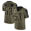 Odoa P.Eagles #53 Zack Baun Player Olive Salute To Service Limited Game Stitched Jerseys