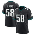 Odoa P.Eagles #58 Jalyx Hunt Player Black Game Home Stitched Jerseys