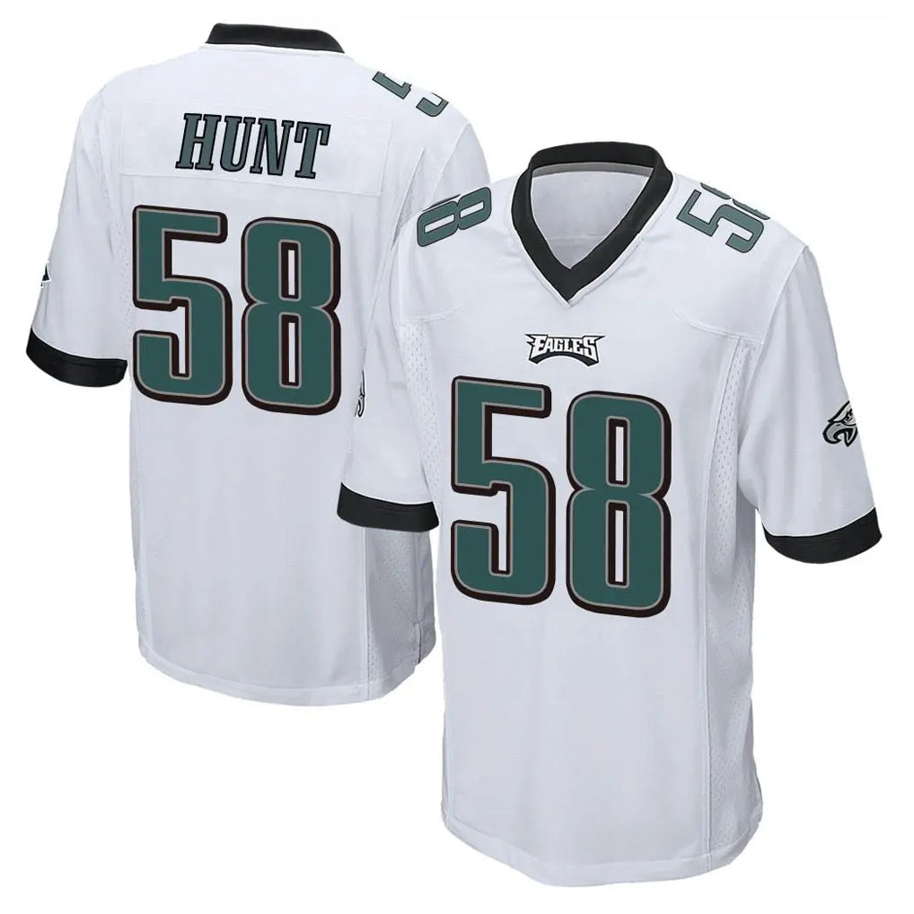 Odoa P.Eagles #58 Jalyx Hunt Player White Home Game Stitched Jerseys