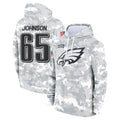 Odoa P.Eagles #65 Lane Johnson Player Arctic Camo Salute to Service Pullover Hoodies Limited Game Stitched Jerseys