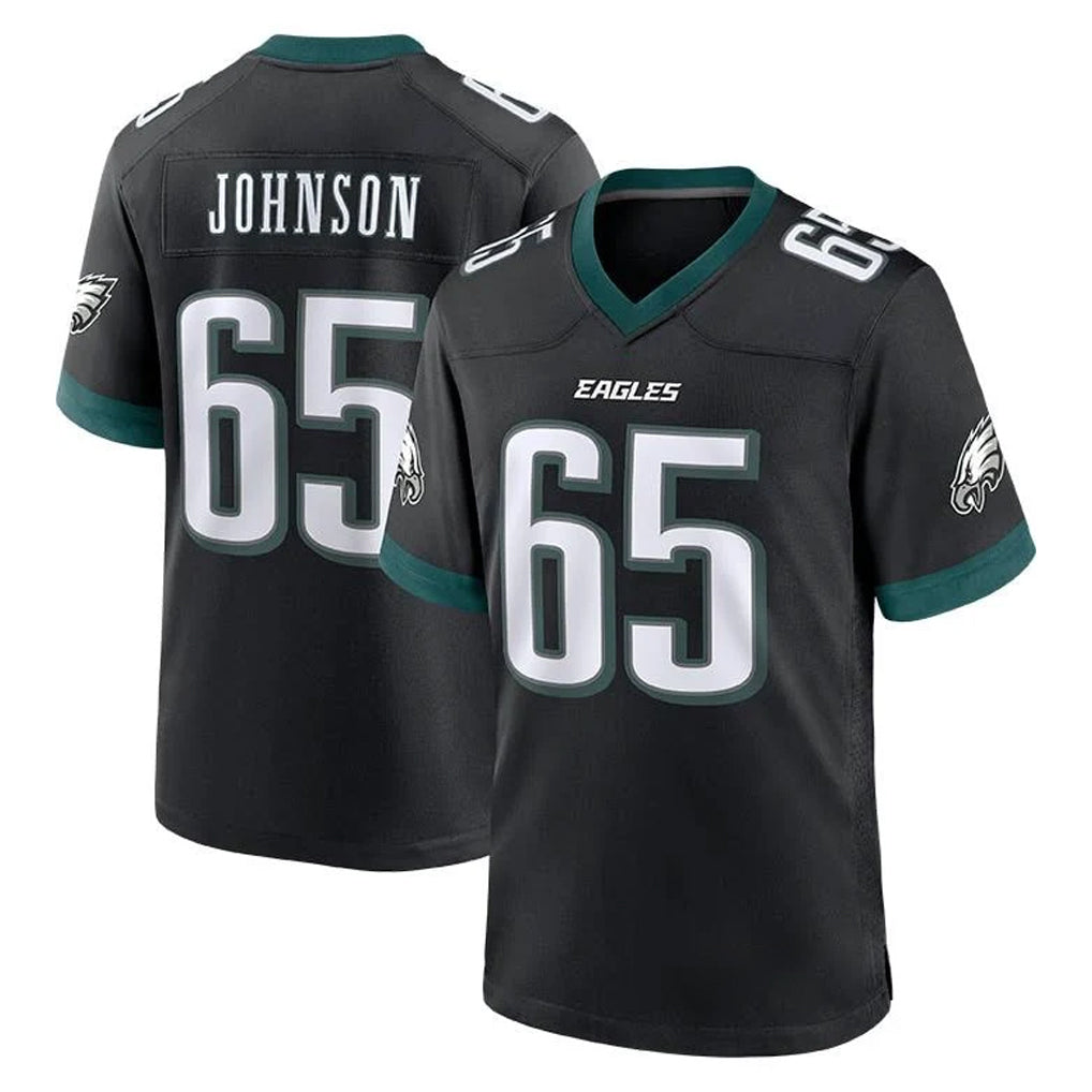 Odoa P.Eagles #65 Lane Johnson Player Black Game Home Stitched Jerseys