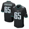 Odoa P.Eagles #65 Lane Johnson Player Black Home Game Stitched Jerseys