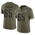 Odoa P.Eagles #65 Lane Johnson Player Olive Salute To Service Limited Stitched Jerseys