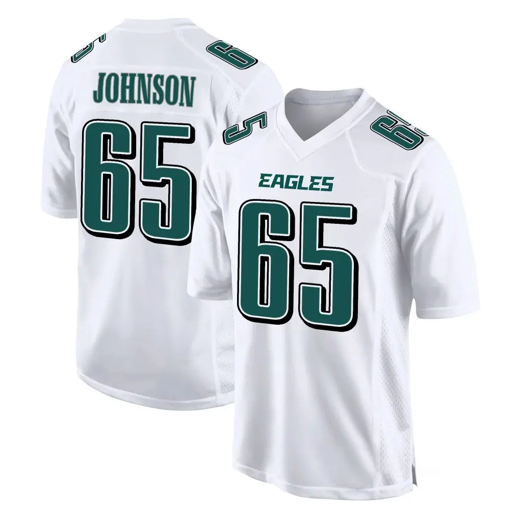 Odoa P.Eagles #65 Lane Johnson Player White Tundra Fashion Home Game Stitched Jerseys