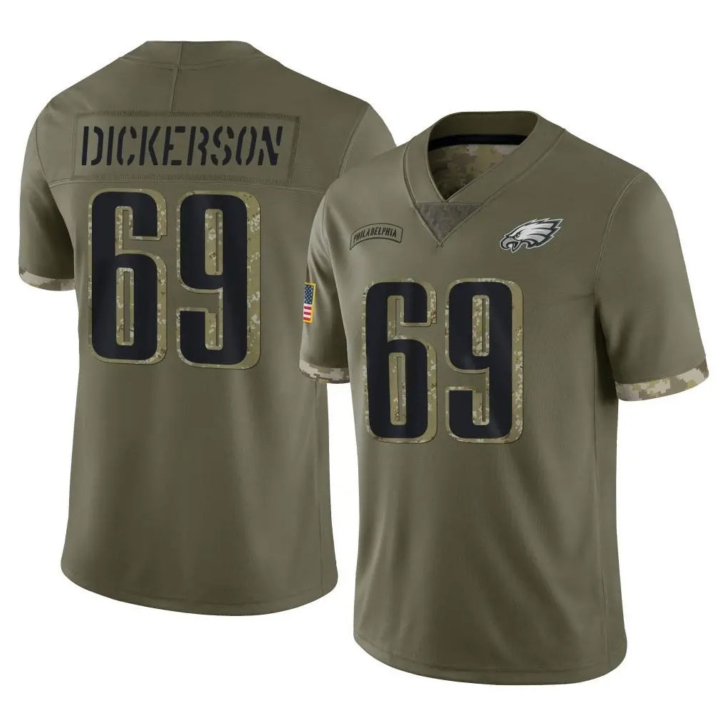 Odoa P.Eagles #69 Landon Dickerson Player Olive Salute To Service Limited Stitched Jerseys