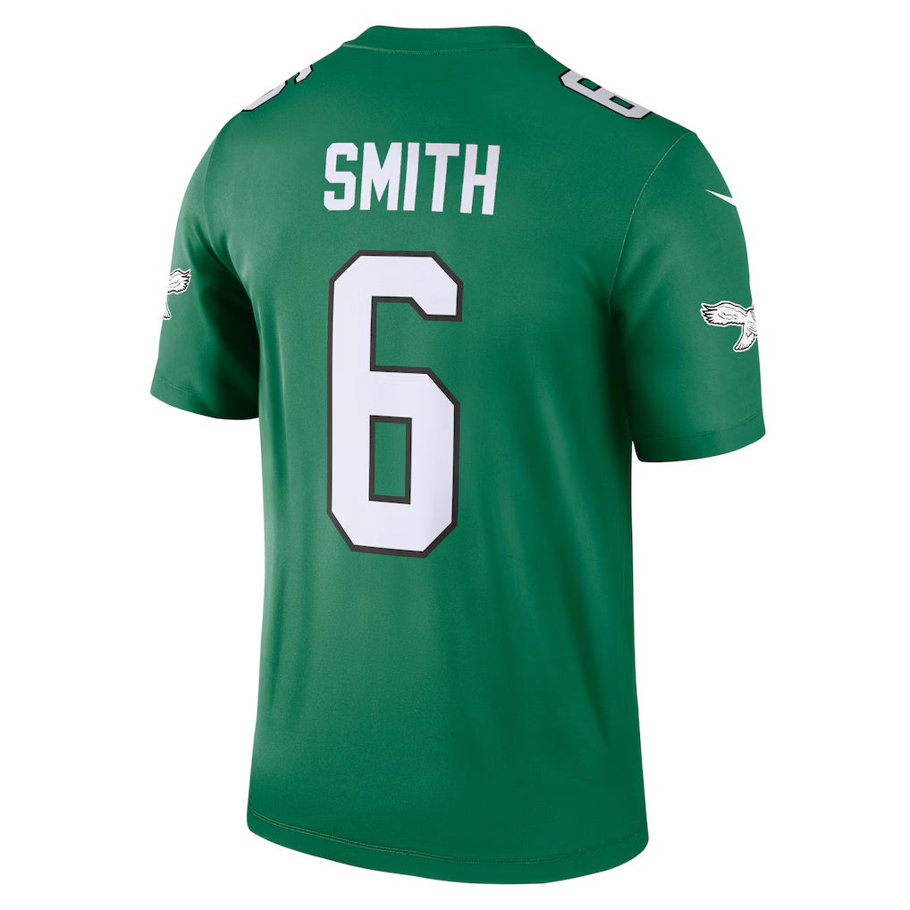 Odoa P.Eagles #6 DeVonta Smith Kelly Green Legend Player Performance Top Stitched Jerseys