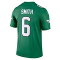 Odoa P.Eagles #6 DeVonta Smith Kelly Green Legend Player Performance Top Stitched Jerseys