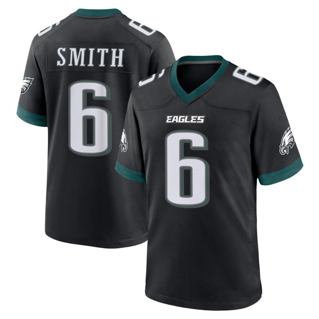 Odoa P.Eagles #6 DeVonta Smith Player Black Game Home Stitched Jerseys