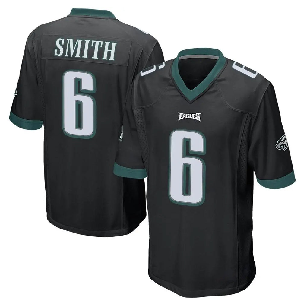 Odoa P.Eagles #6 DeVonta Smith Player Black Home Game Stitched Jerseys