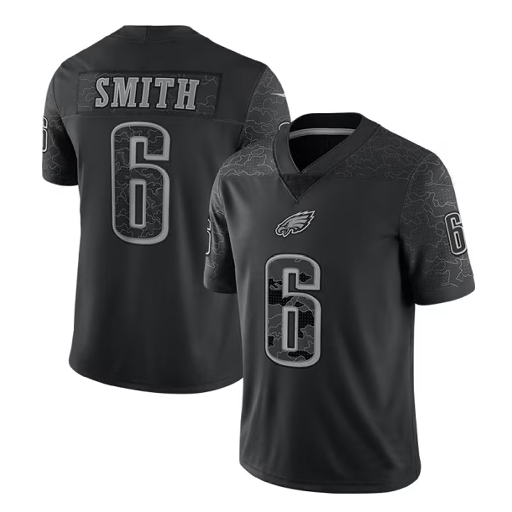 Odoa P.Eagles #6 DeVonta Smith Player Black REFLECTIVE Limited Stitched Jerseys
